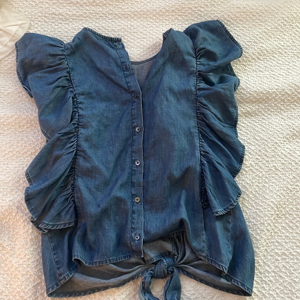 Frame Demin top with a bow XS